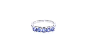 70 ct. t.w. Tanzanite Five-Stone Ring in Sterling Silver