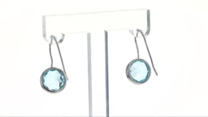 8.00 ct. t.w. Blue Topaz Drop Earrings in Sterling Silver