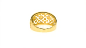 Italian 18kt Yellow Gold Floral Ring