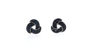 1.30 ct. t.w. Sapphire Love Knot Earrings in Sterling Silver