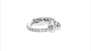 Diamond-Accented Single Ear Cuff in 14kt White Gold