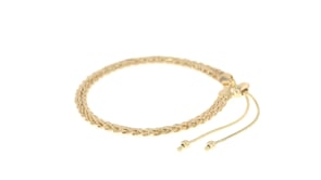 14kt Yellow Gold Wheat Chain Bolo Bracelet