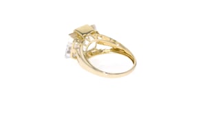 Rock Crystal Ring in 14kt Yellow Gold