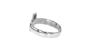 Italian Sterling Silver Crucifix Ring