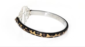 Sterling Silver Monogram Bracelet with Leather