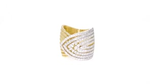 2.00 ct. t.w. Diamond Multi-Row Crossover Ring in 14kt Yellow Gold