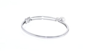 5-9.5mm Cultured Pearl Bangle Bracelet in Sterling Silver