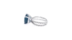 6.75 Carat London Blue Topaz Ring in Sterling Silver