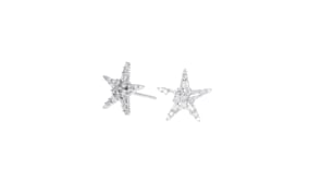 50 ct. t.w. Diamond Star Earrings in Sterling Silver