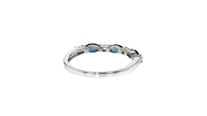 3.00 ct. t.w. Sapphire and .12 ct. t.w. Diamond Ring in 14kt White Gold