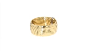 Italian 14kt Two-Tone Gold Bar Ring