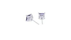2.00 ct. t.w. Princess-Cut Amethyst Stud Earrings in Sterling Silver