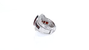 Mixed-Gemstone Jewelry Set Two Interchangeable Rings with White Topaz Ring Wrap in Sterling Silver