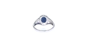 1.50 Carat Sapphire and .30 ct. t.w. White Topaz Ring in Sterling Silver