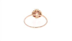 30 ct. t.w. Ruby and Diamond-Accented Ladybug Ring in 14kt Rose Gold with Black Rhodium