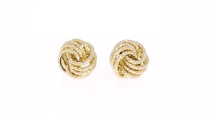 Italian Love Knot Earrings in 18kt Yellow Gold