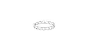 Italian 14kt White Gold Curb-Link Ring