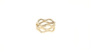 14kt Yellow Gold Wavy Openwork Ring