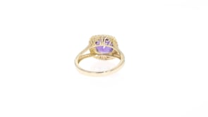 1.80 Carat Amethyst Ring in 14kt Yellow Gold