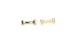 14kt Yellow Gold Dog Bone Earrings