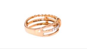 25 ct. t.w. Diamond-Center Multi-Row Ring in 14kt Rose Gold