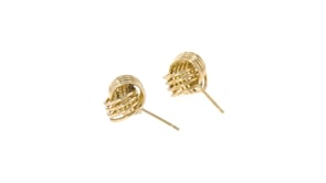 14kt Yellow Gold Love Knot Stud Earrings