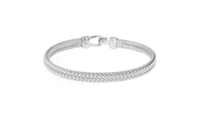 Italian Sterling Silver Horsebit Bracelet. 7.5