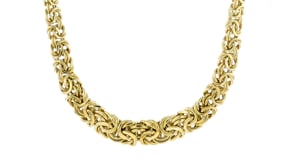 18kt Yellow Gold Byzantine Necklace