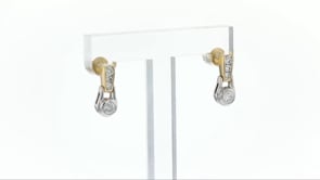 60 ct. t.w. Diamond Drop Earrings in 14kt Two-Tone Gold