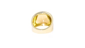 Italian 14kt Yellow Gold Striped Dome Ring