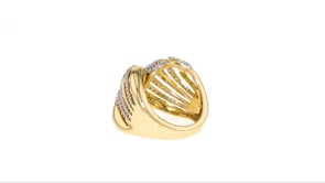 50 ct. t.w. Diamond Double-Wave Ring in 14kt Yellow Gold