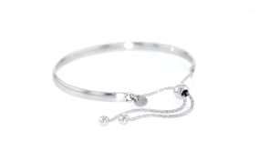 Italian Sterling Silver Bolo Cuff Bracelet