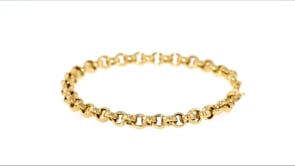 18kt Yellow Gold Rolo-Link Bracelet