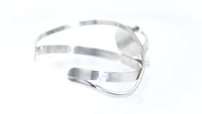 26x17mm Cultured Baroque Pearl Cuff Bracelet in Sterling Silver
