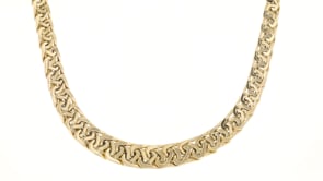 18kt Yellow Gold Graduated Wheat-Link Necklace