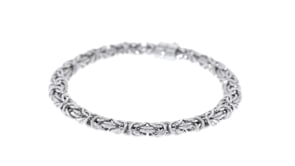 Sterling Silver Byzantine Bracelet with Magnetic Clasp