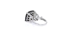 12.00 Carat Smoky Quartz Ring in Sterling Silver