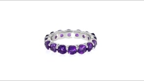 3.30 ct. t.w. Amethyst Eternity Band in Sterling Silver
