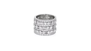 6.56 ct. t.w. CZ Multi-Row Eternity Band in Sterling Silver