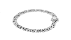 Sterling Silver Small Byzantine Bracelet with Magnetic Clasp