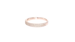 Three Rings in Rose and Yellow 18kt Gold Over Sterling and Sterling Silver