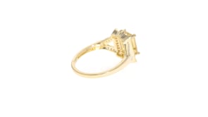 1.40 Carat Citrine and .10 ct. t.w. Diamond Ring in 18kt Gold Over Sterling