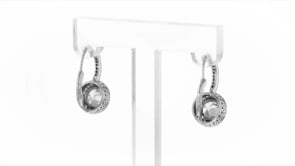 1.90 ct. t.w. CZ Round Drop Earring in Sterling Silver