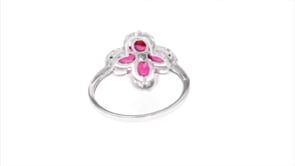70 ct. t.w. Simulated Ruby Ring in Sterling Silver