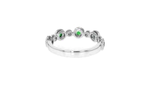 30 ct. t.w. Emerald Stackable Ring with Diamond Accents in 14kt White Gold