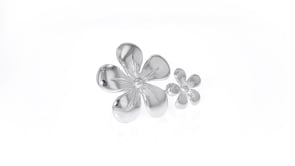 Italian Double-Flower Ring in Sterling Silver