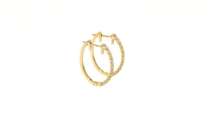 25 ct. t.w. Diamond Hoop Earrings in 14kt Yellow Gold. 34