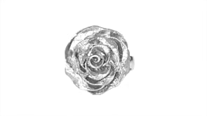 Italian Sterling Silver Rose Ring