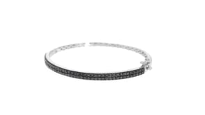 2.00 ct. t.w. Black Diamond Bangle Bracelet in Sterling Silver. 8