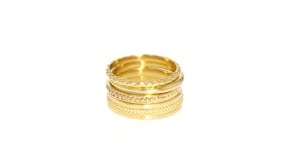 14kt Gold Over Sterling Jewelry Set Four Stackable Rings